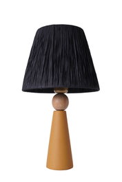 Opviq Lámpara de Mesa de Cerámica Amarillo y Negro